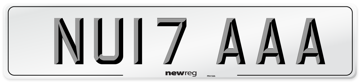 NU17 AAA Number Plate from New Reg